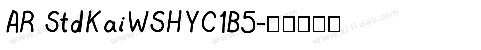 AR StdKaiWSHYC1B5字体转换